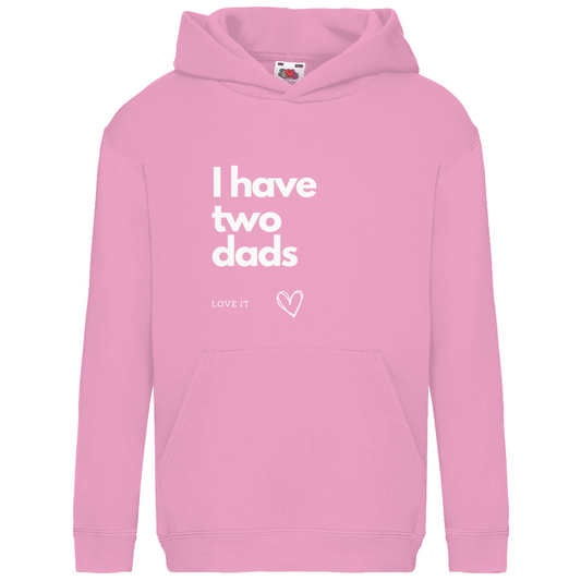 Kids Basic Kaputzenpullover Print "I have two dads"