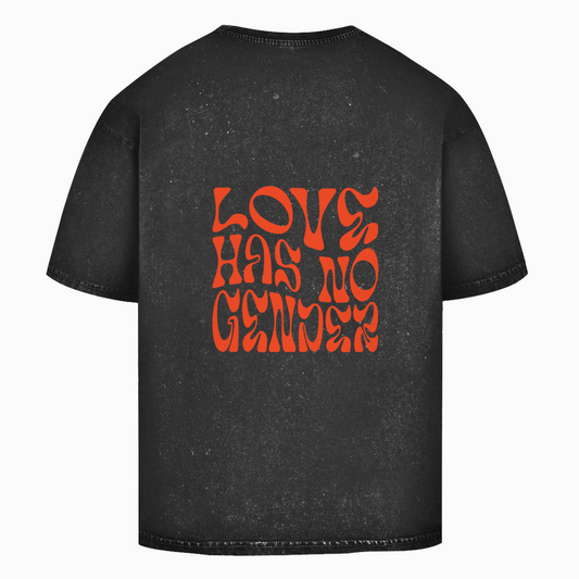 Washed Oversize T-Shirt "Love has no Gender"