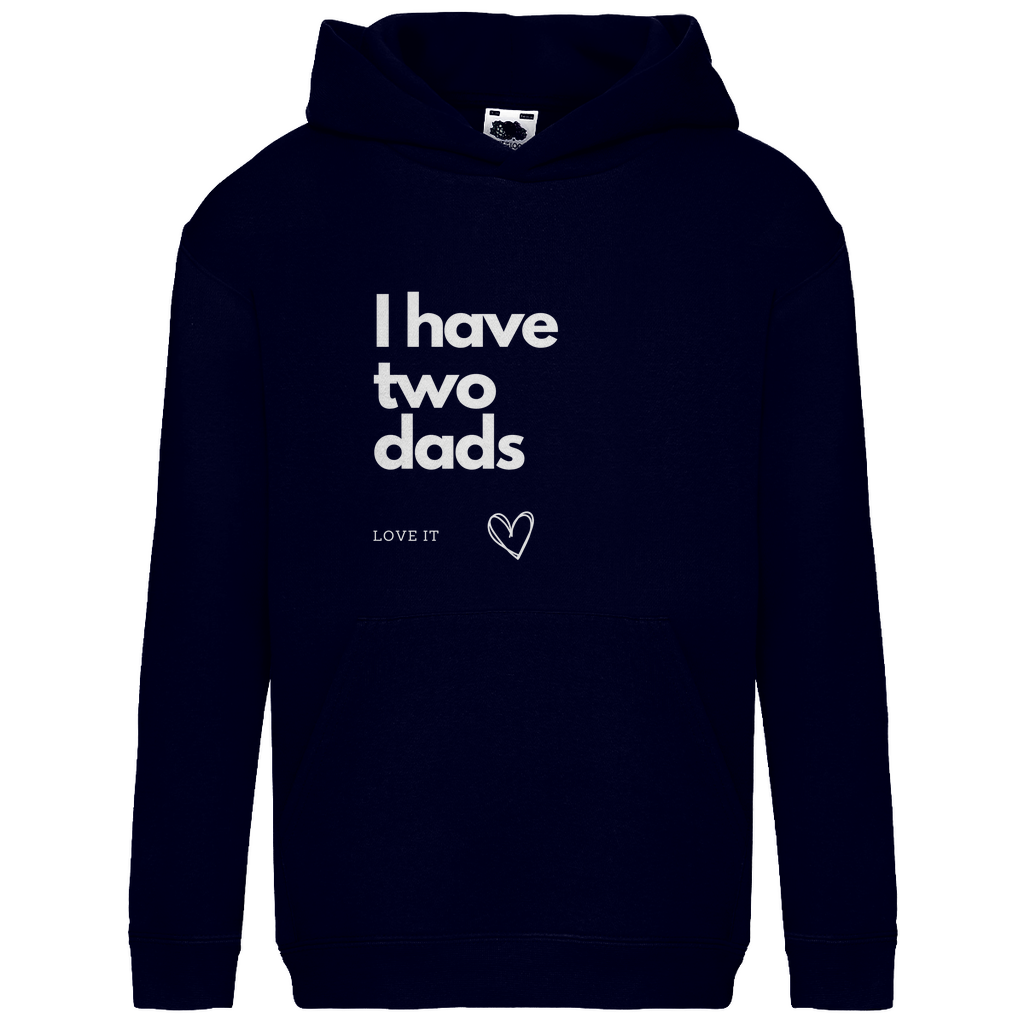 Kids Basic Kaputzenpullover Print "I have two dads"