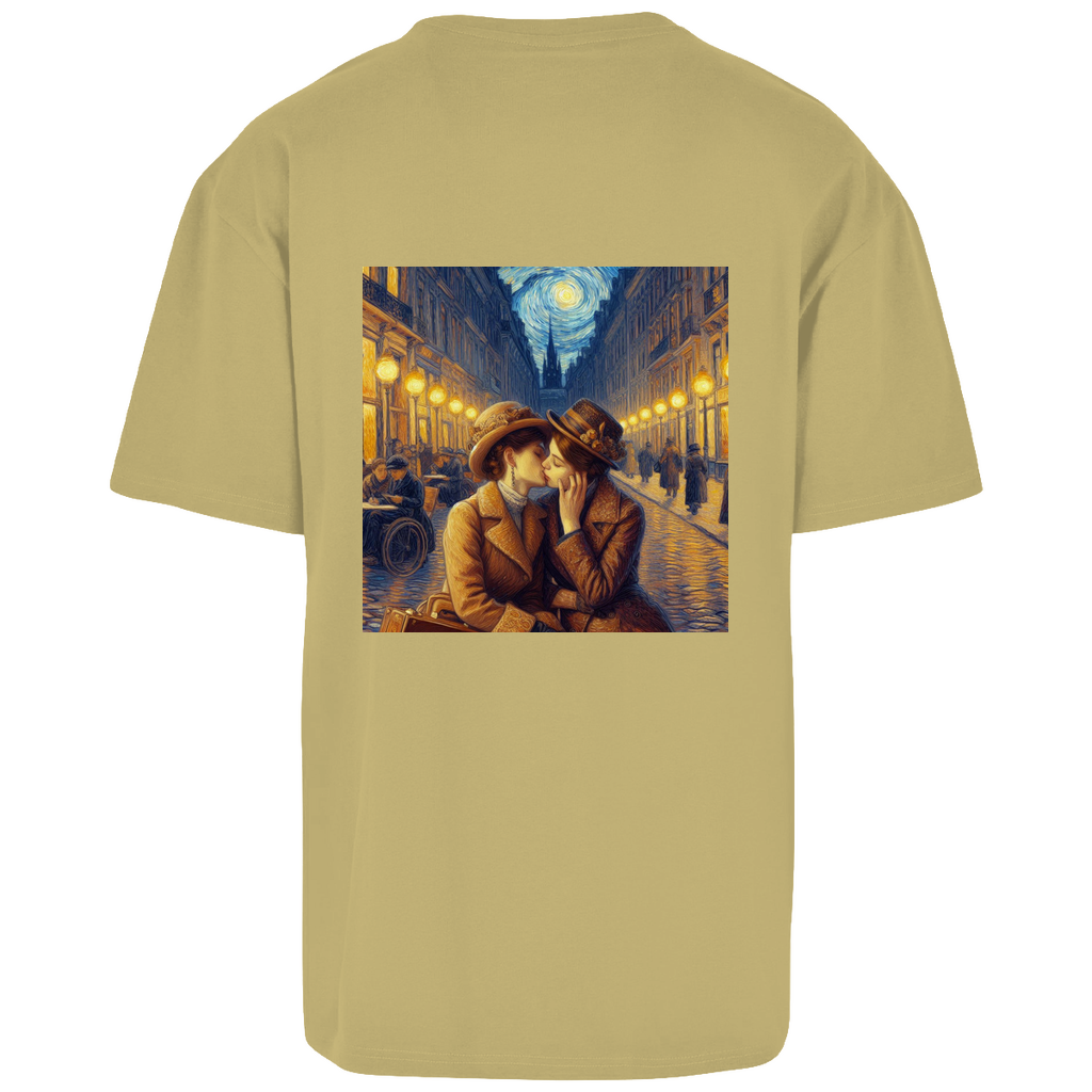 Oversize T-Shirt mit Kuss Print im Stil von Van Gogh