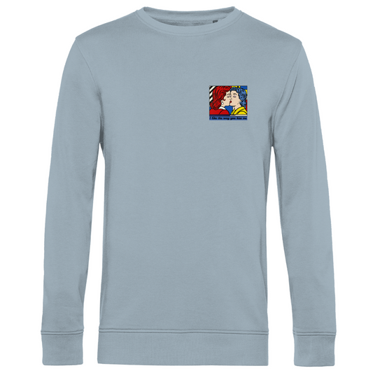 Pullover mit Kuss Print im Stil von Roy Lichtenstein