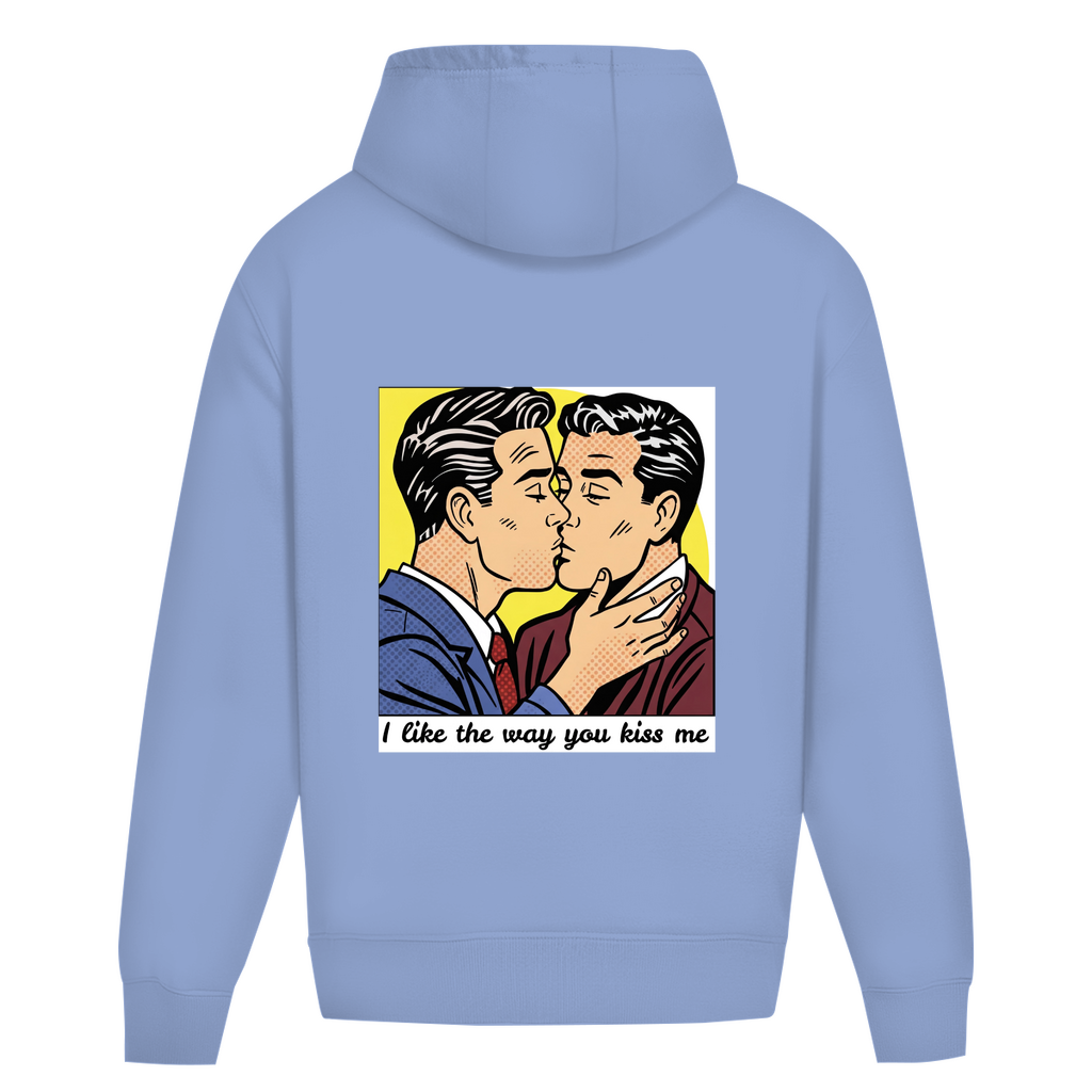Oversize Hoodie Ohne Kordel Kuss im Stil von Roy Lichtenstein
