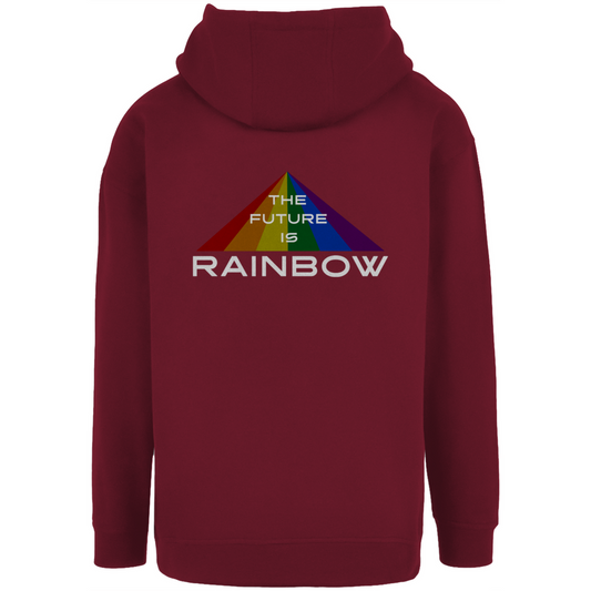Oversize Hoodie mit Kordel  "The Future is Rainbow"