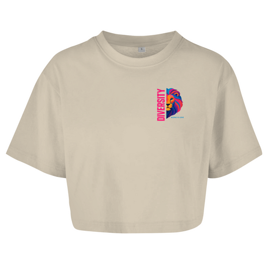 Oversize Crop Top "Diversity Lion"