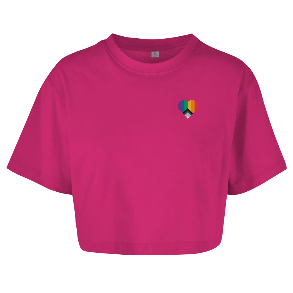 Oversize Crop Top "LGBTQAI+ Herz"