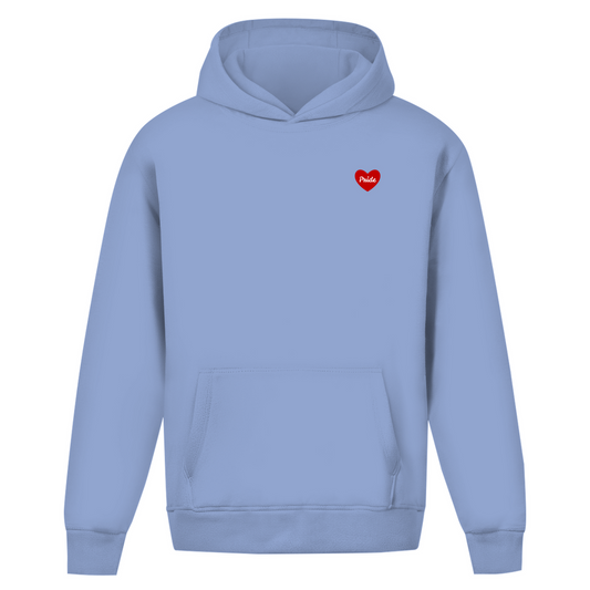 Oversize Hoodie ohne Kordel mit "Pride Herz"