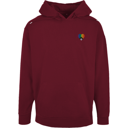 Oversize Hoodie mit Kordel und Print LGBTQIA+ Herz
