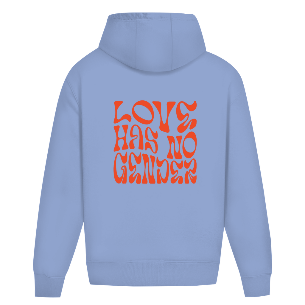 Oversize Hoodie ohne Kordel "Love has no Gender"