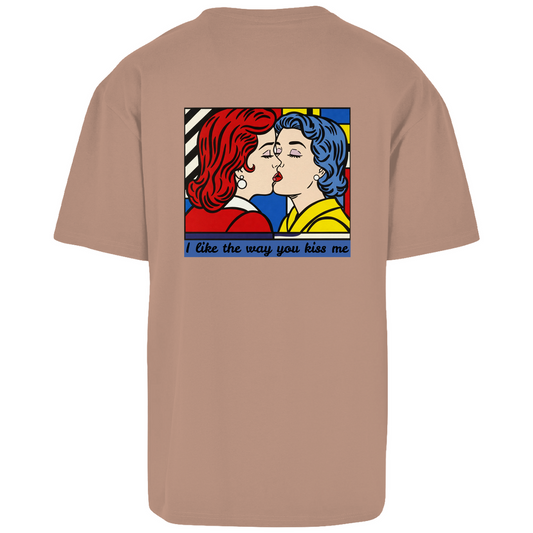 Oversize T-Shirt mit Kuss Print im Stil von Roy Lichtenstein