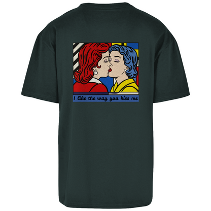 Oversize T-Shirt mit Kuss Print im Stil von Roy Lichtenstein