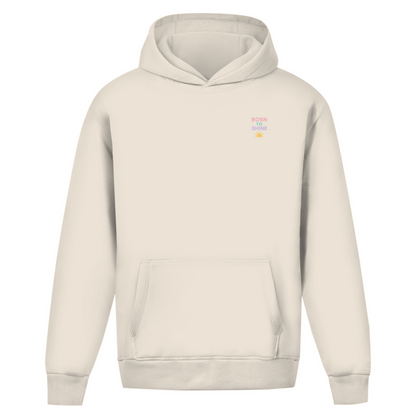 Oversize Hoodie ohne Kordel mit "Born to Shine"