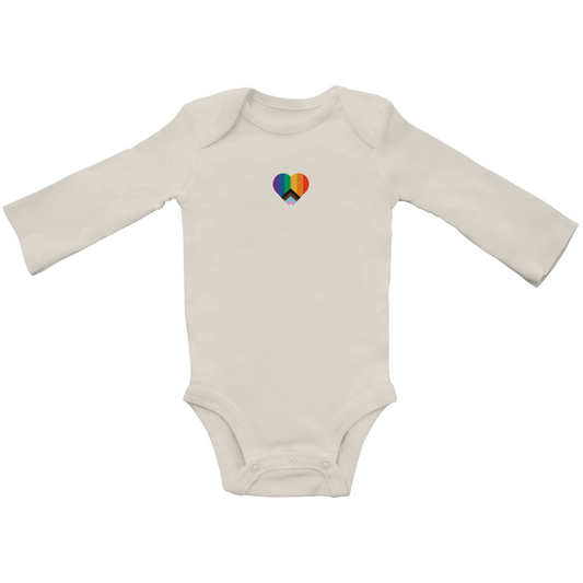 Baby Bio Body Langarm Print LGBTQAI+ Herz