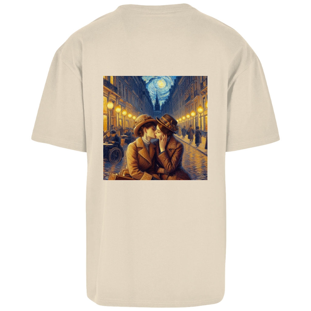 Oversize T-Shirt mit Kuss Print im Stil von Van Gogh