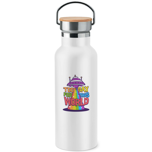 Edelstahl-Trinkflasche "to Gay for this World"