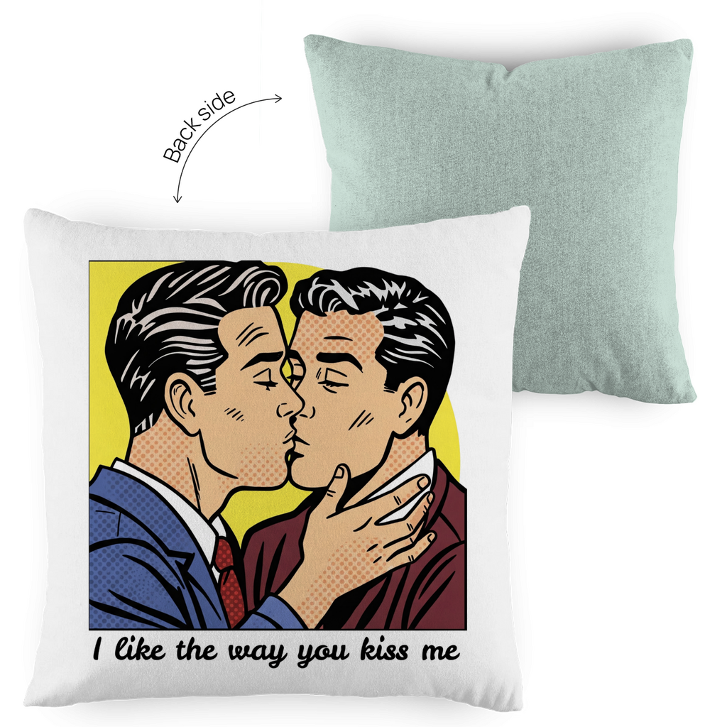 Kissen mit Kuss Print im Stil von Roy Lichtenstein