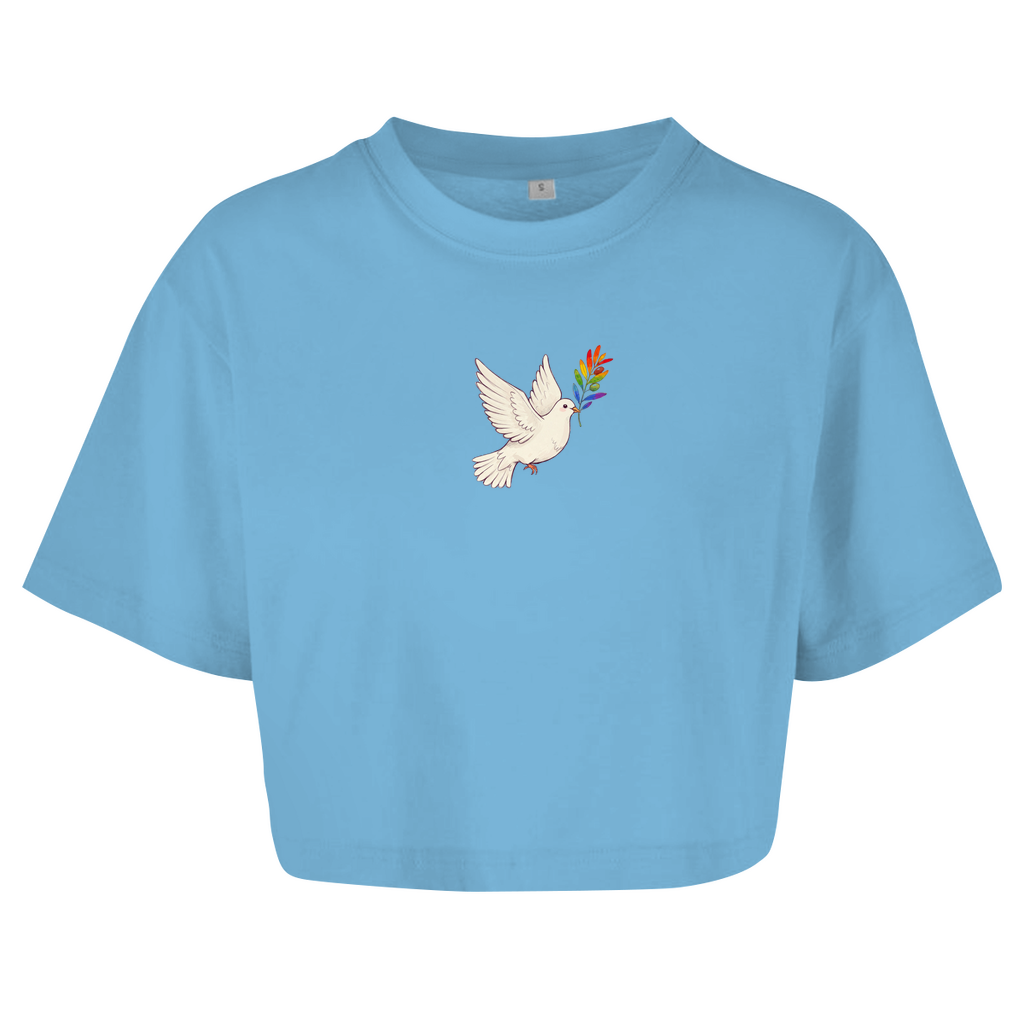 Oversize Crop Top "Friedenstaube Pride Edition"
