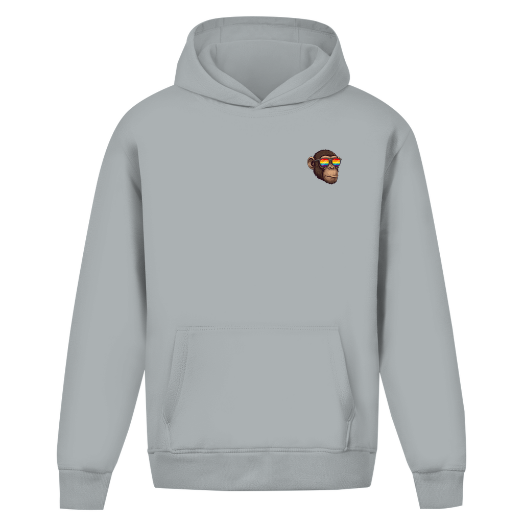 Oversize Hoodie ohne Kordel mit "Pride Monkey" Print
