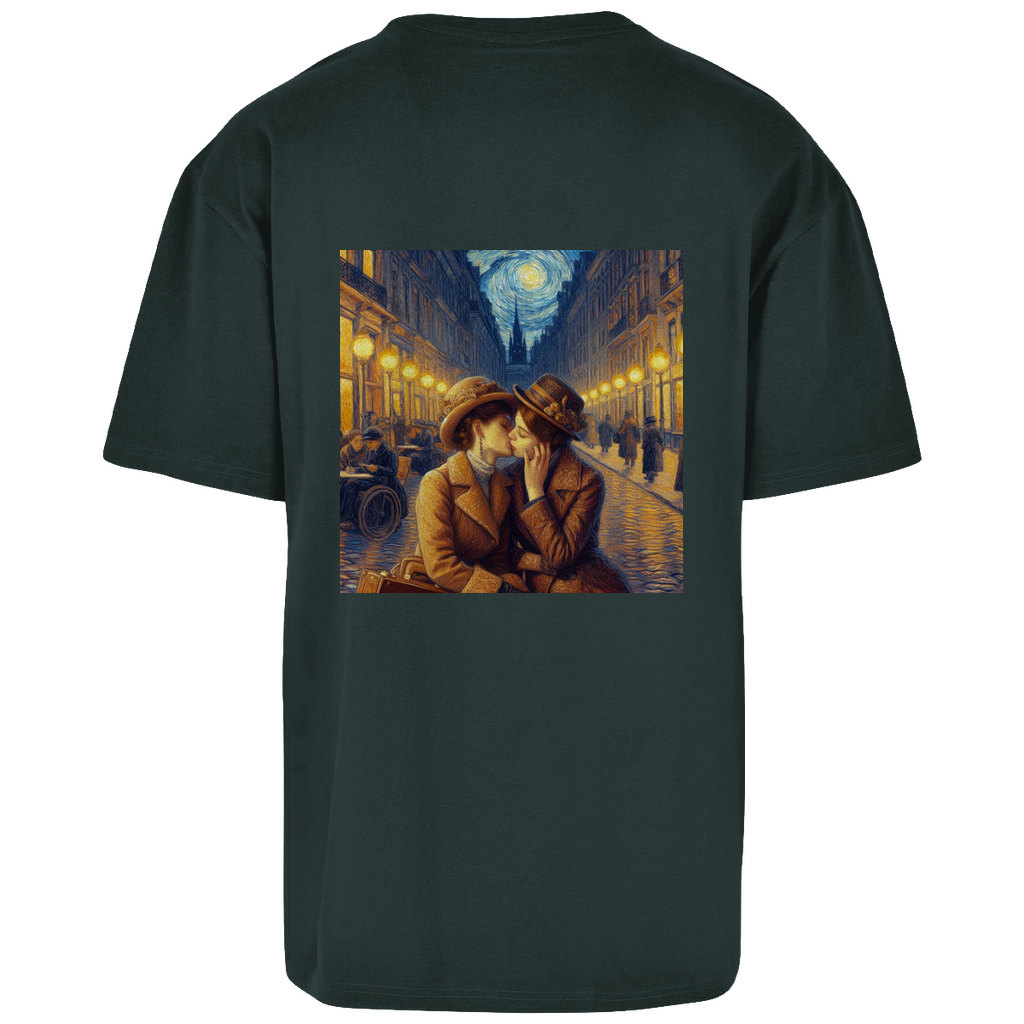 Oversize T-Shirt mit Kuss Print im Stil von Van Gogh