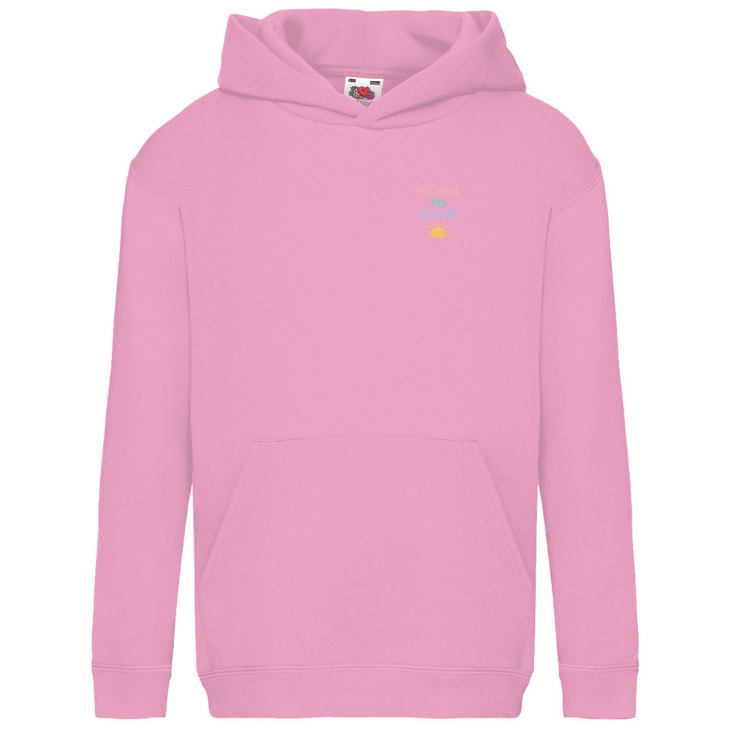 Kids Basic Kaputzenpullover Print "Born to Shine"