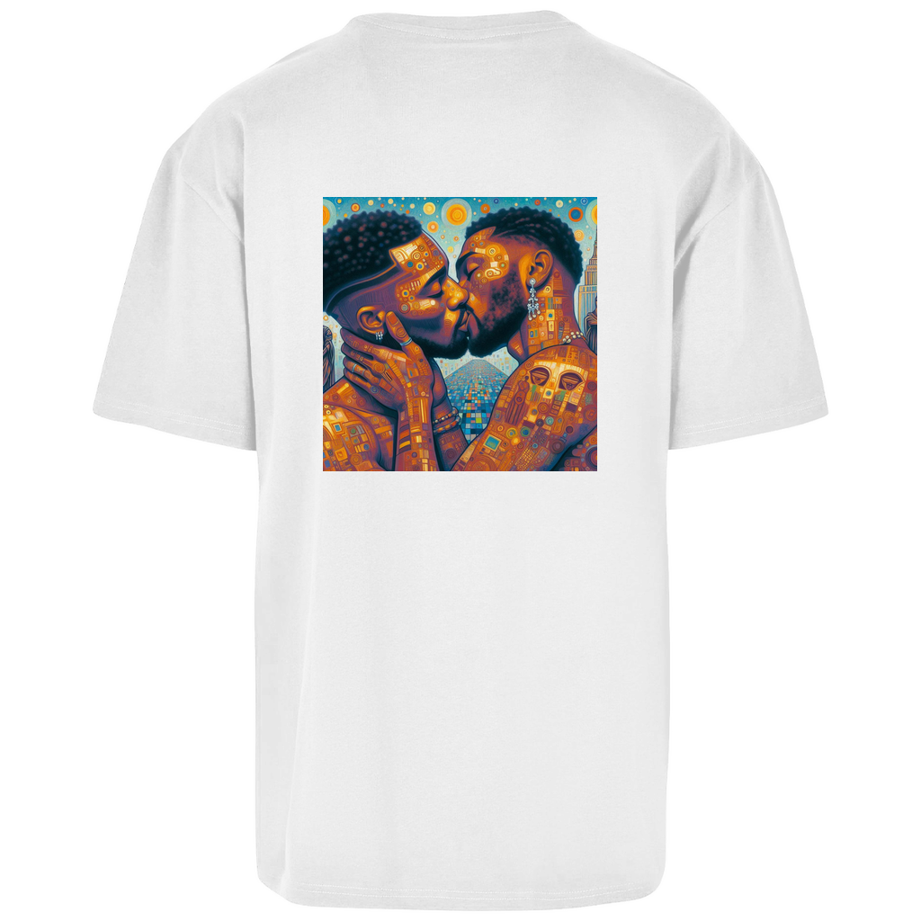 Oversize T-Shirt mit Kuss Print im Stil von Gustav Klimt