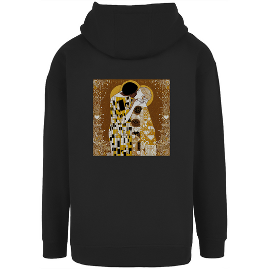 Hoodie mit Kordel und Kuss Print im Stil von Gustav Klimt