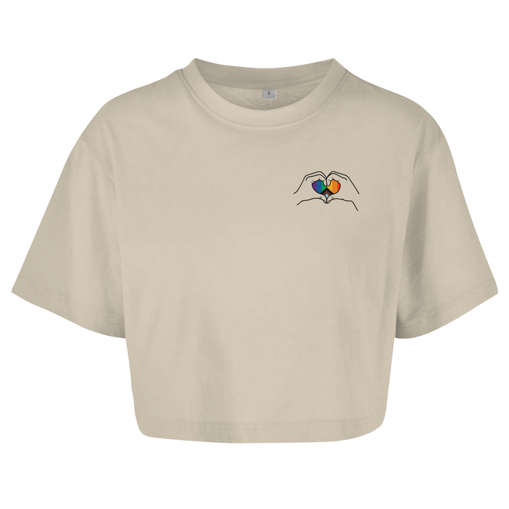 Oversize Crop Top "Ein Herz für..."