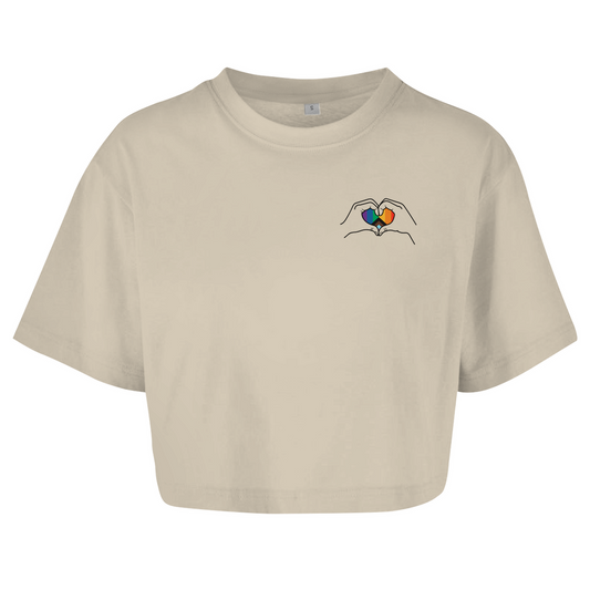 Oversize Crop Top "Ein Herz für..."