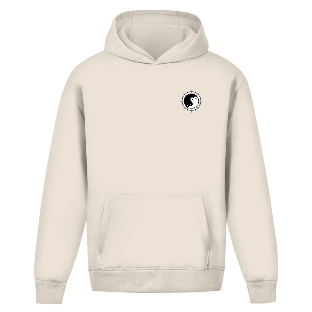 Oversize Hoodie ohne Kordel "Ying und Yang"