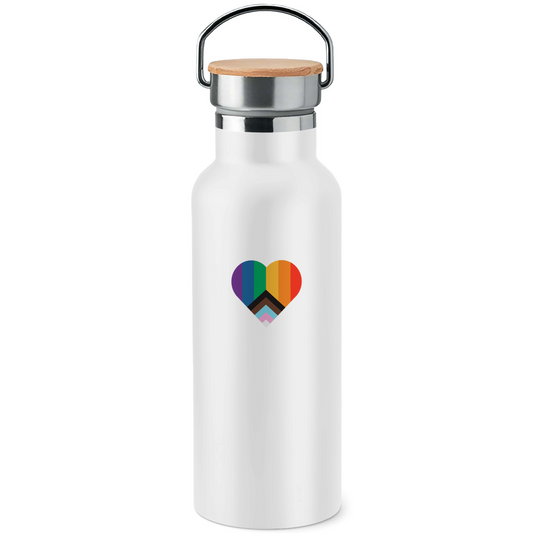 Edelstahl-Trinkflasche "LGBTQIA+ Herz"
