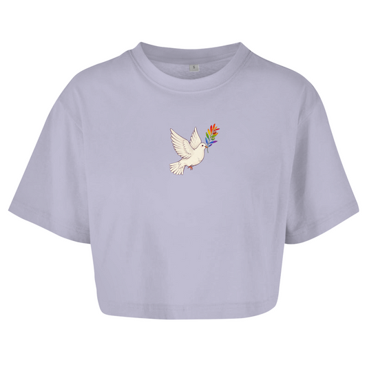 Oversize Crop Top "Friedenstaube Pride Edition"