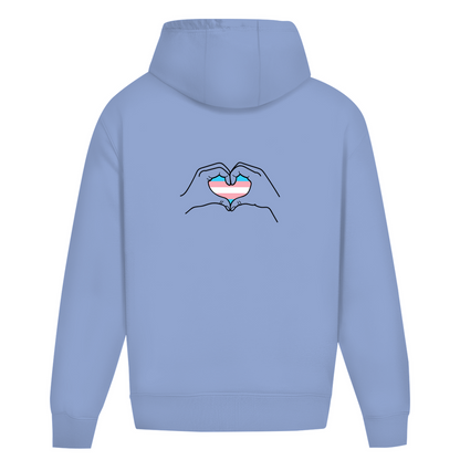 Oversize Hoodie ohne Kordel mit "Ein Herz für..." Print