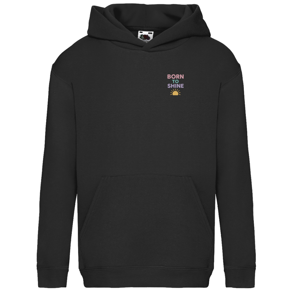 Kids Basic Kaputzenpullover Print "Born to Shine"