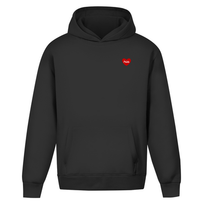 Oversize Hoodie ohne Kordel mit "Pride Herz"