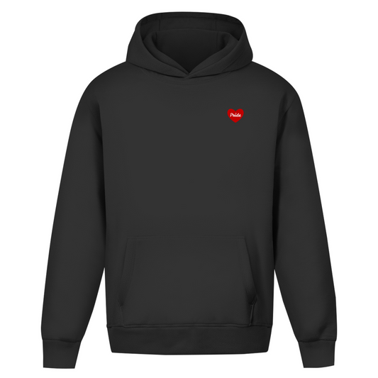 Oversize Hoodie ohne Kordel mit "Pride Herz"
