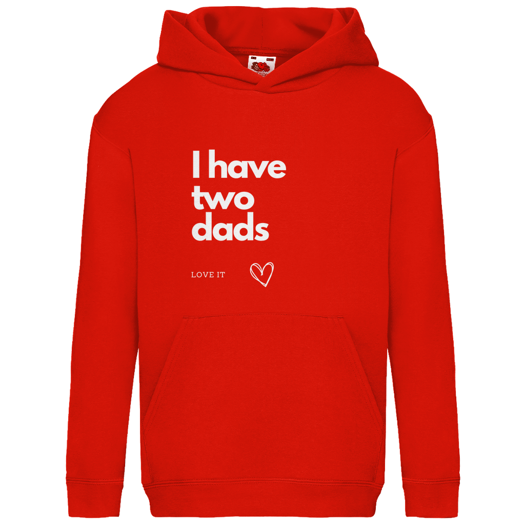 Kids Basic Kaputzenpullover Print "I have two dads"