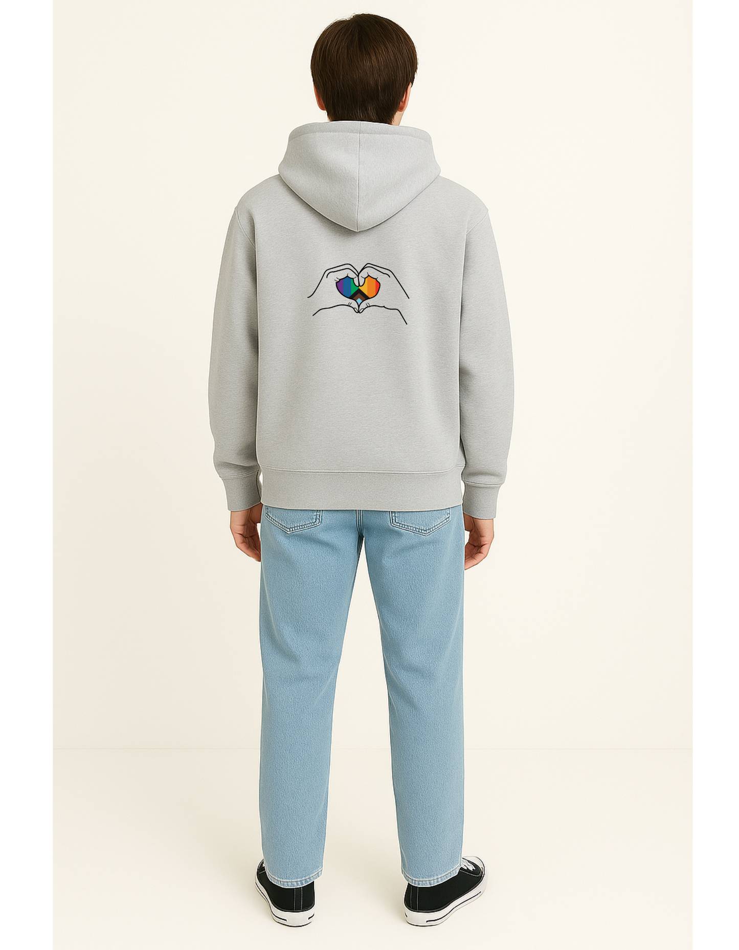 Oversize Hoodie ohne Kordel "Ein Herz für..."