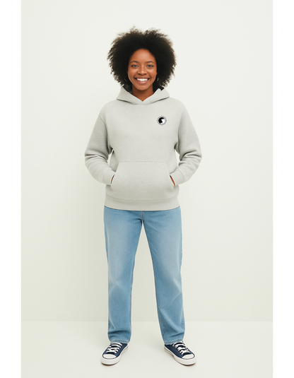 Oversize Hoodie ohne Kordel "Ying und Yang"