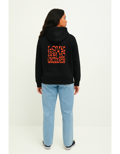 Oversize Hoodie ohne Kordel "Love has no Gender"