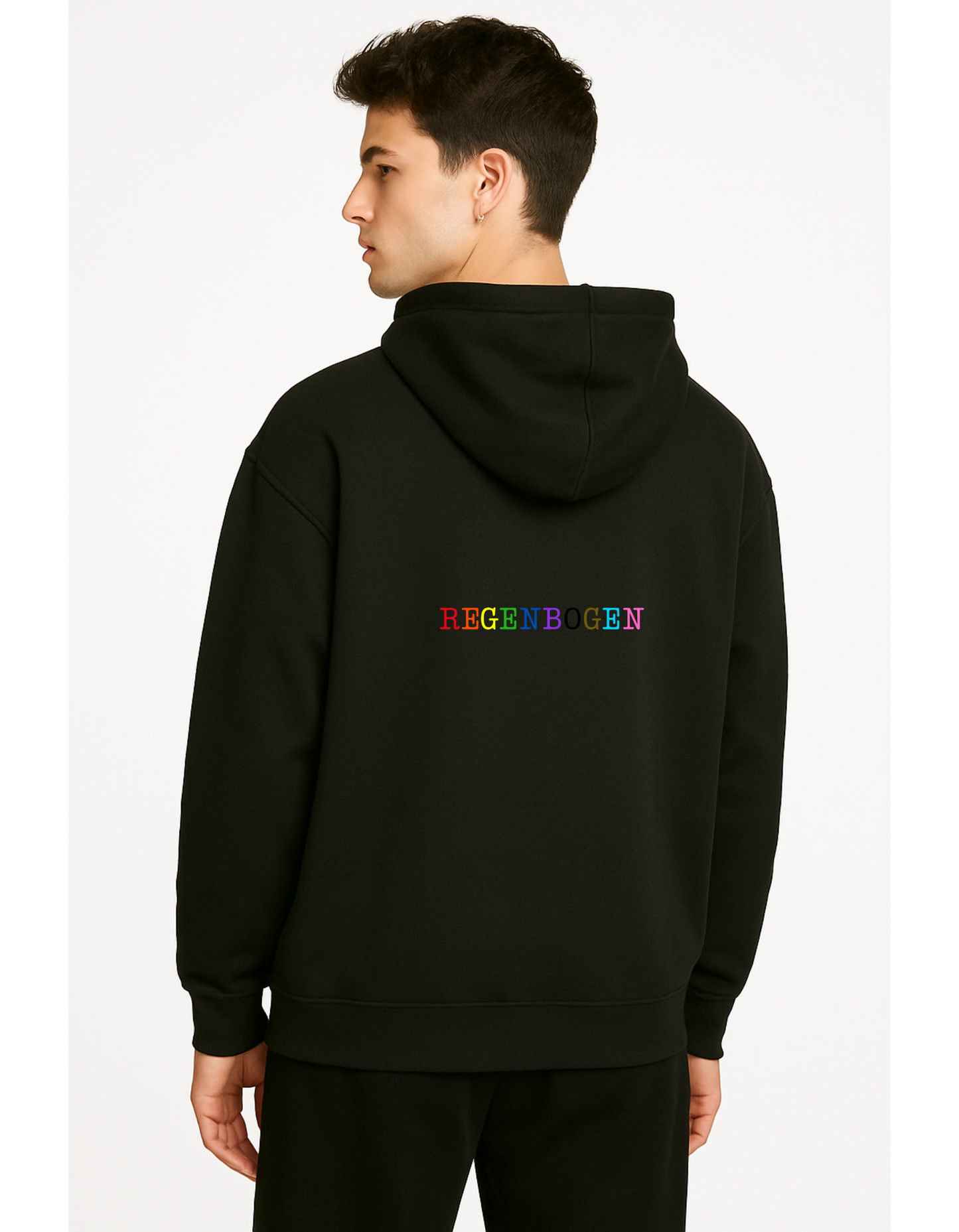 Oversize Hoodie mit Kordel "Regenbogen"