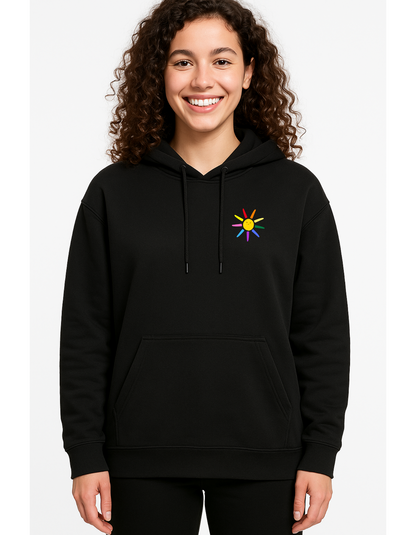 Oversize Hoodie mit Kordel und Print "Sunny Day"