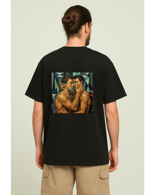 Oversize T-Shirt mit Kuss Print im Stil von Pablo Picasso