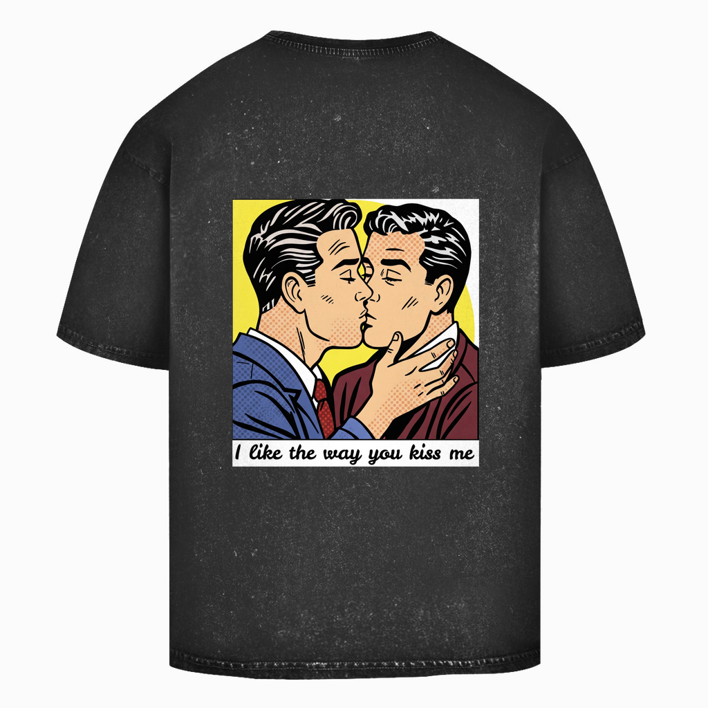 Zwei küssende Männer im Stil von Roy Lichtenstein