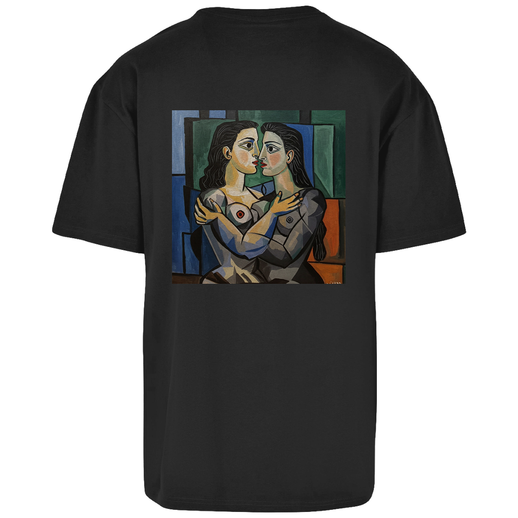 Oversize T-Shirt mit Kuss Print im Stil von Pablo Picasso