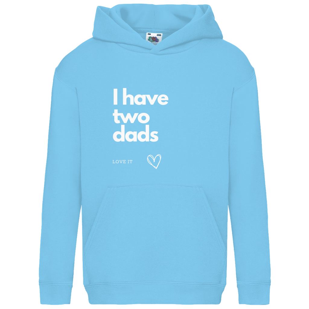 Kids Basic Kaputzenpullover Print "I have two dads"