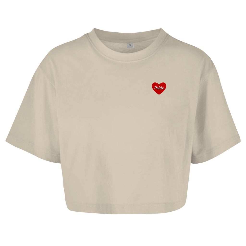 Oversize Crop Top "Pride Herz"