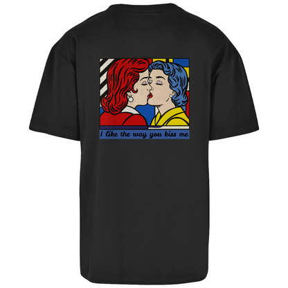 Oversize T-Shirt mit Kuss Print im Stil von Roy Lichtenstein