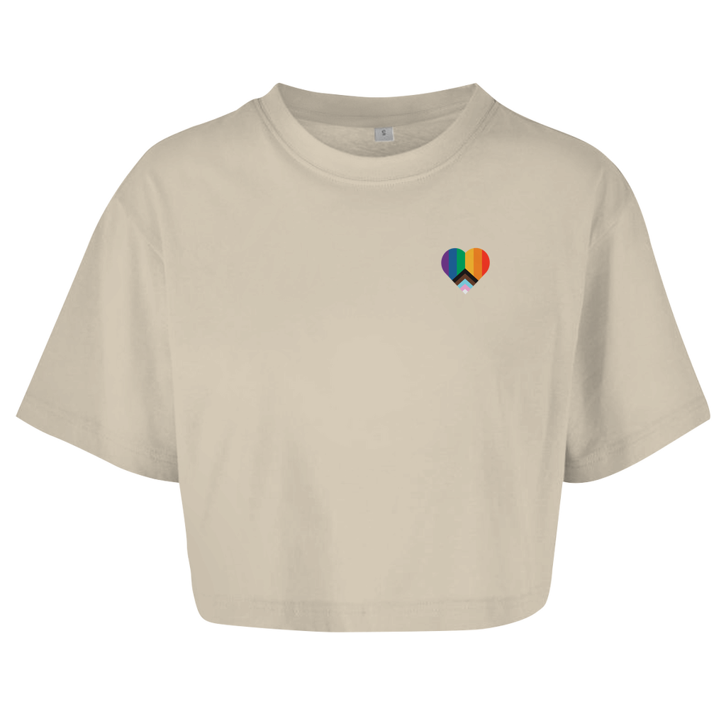 Oversize Crop Top "LGBTQAI+ Herz"