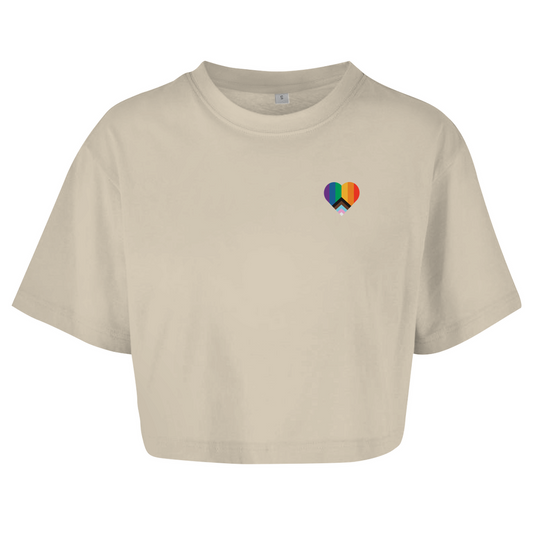 Oversize Crop Top "LGBTQAI+ Herz"