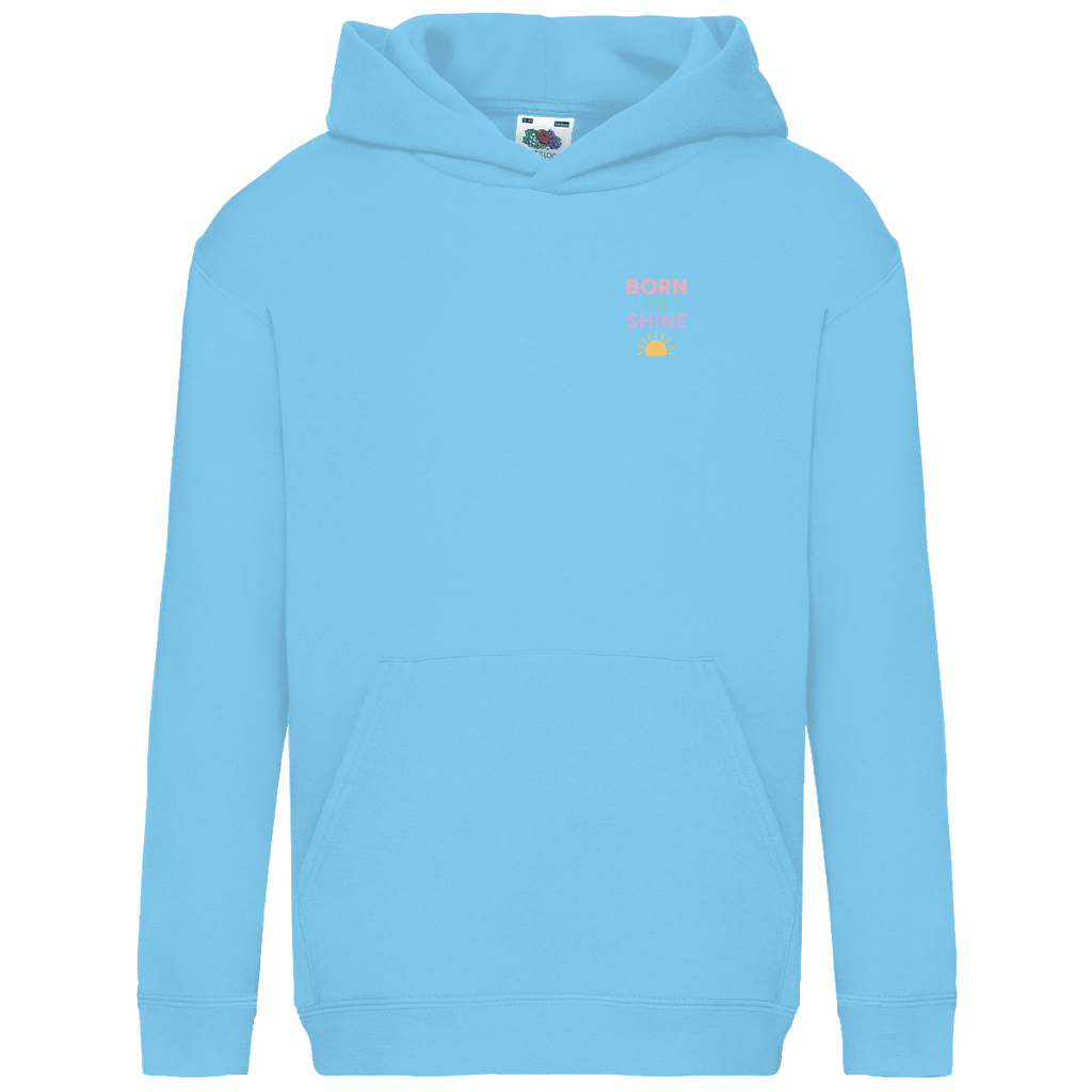 Kids Basic Kaputzenpullover Print "Born to Shine"