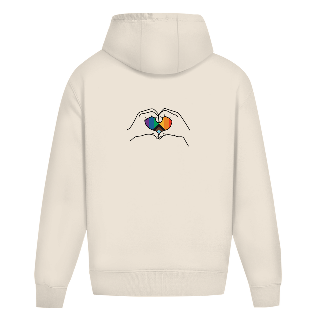Oversize Hoodie ohne Kordel "Ein Herz für..."